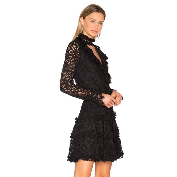 NEW ALEXIS REVOLVE BLACK LACE MINI DRESS - Picture 4 of 8